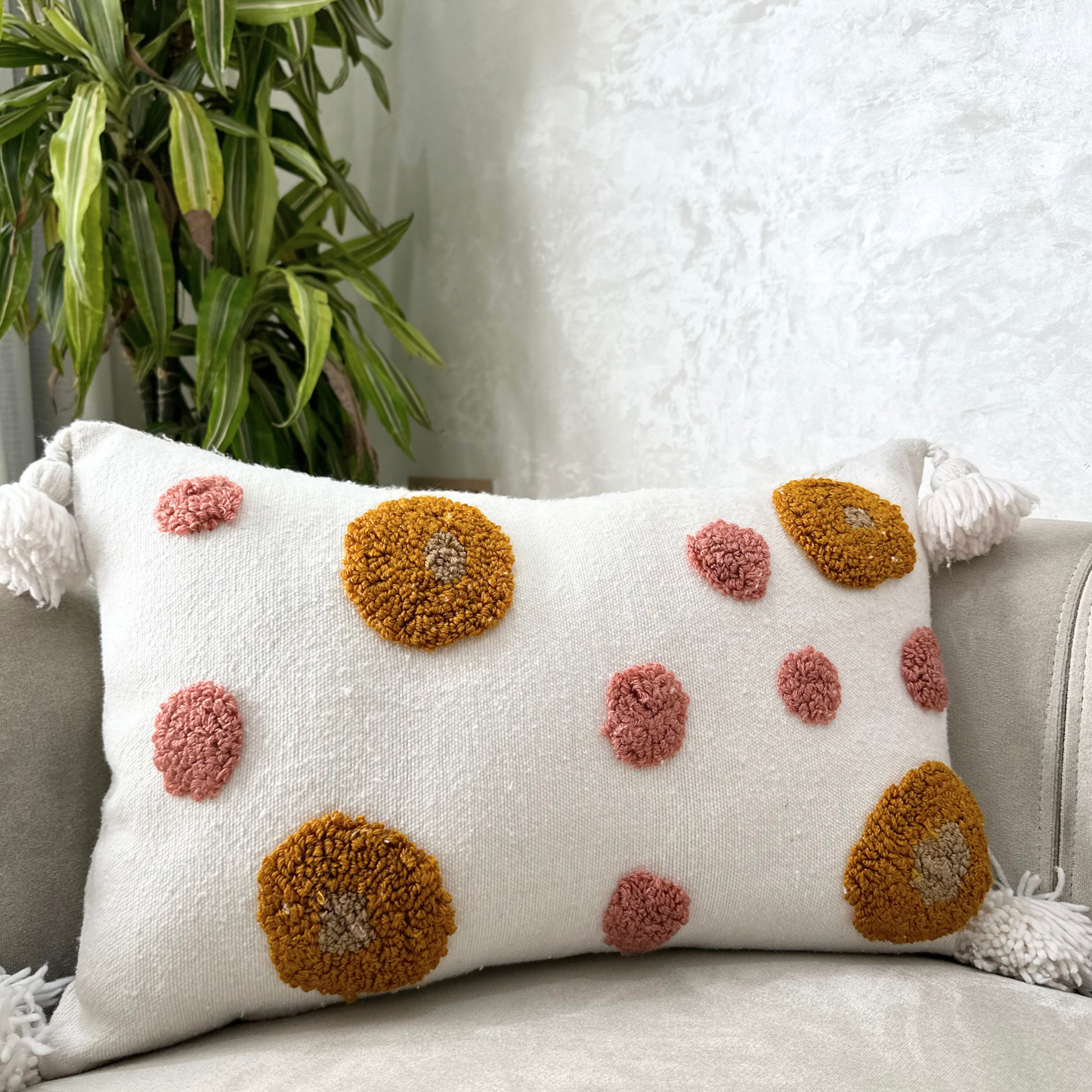 Sunflower Pompom cushion cover