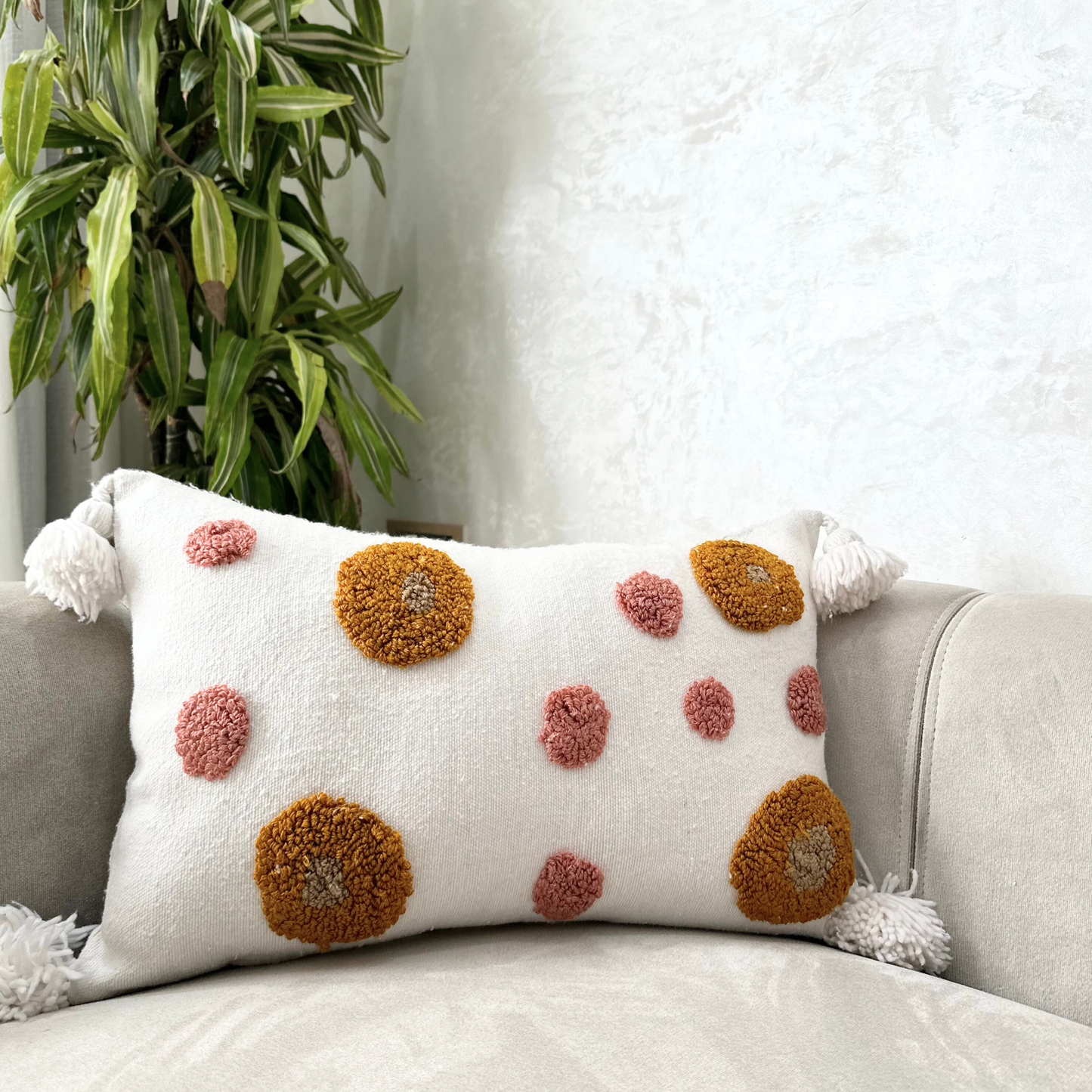 Sunflower Pompom cushion cover