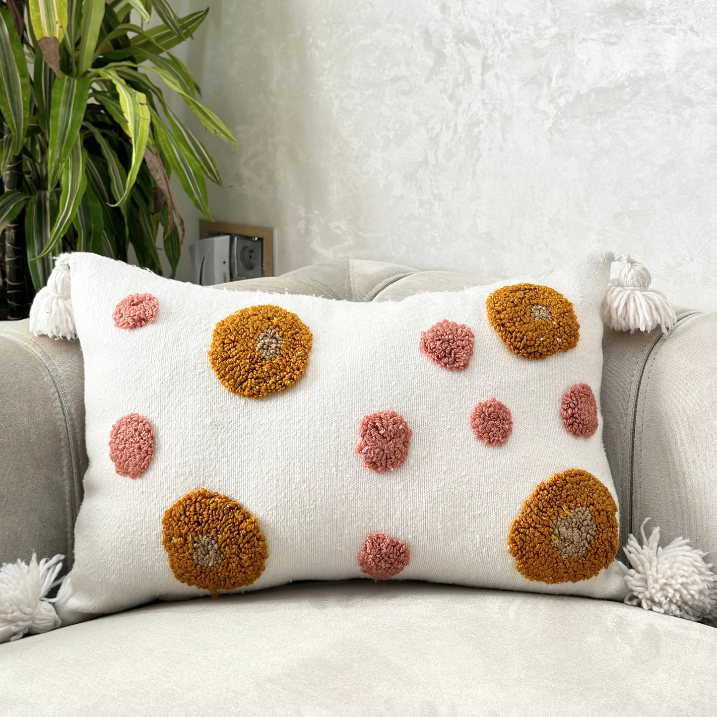 Sunflower Pompom cushion cover