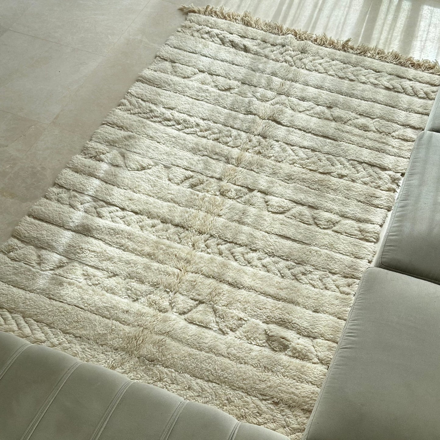 Beni Ouarain cream carpet - 2.50m / 1.52m