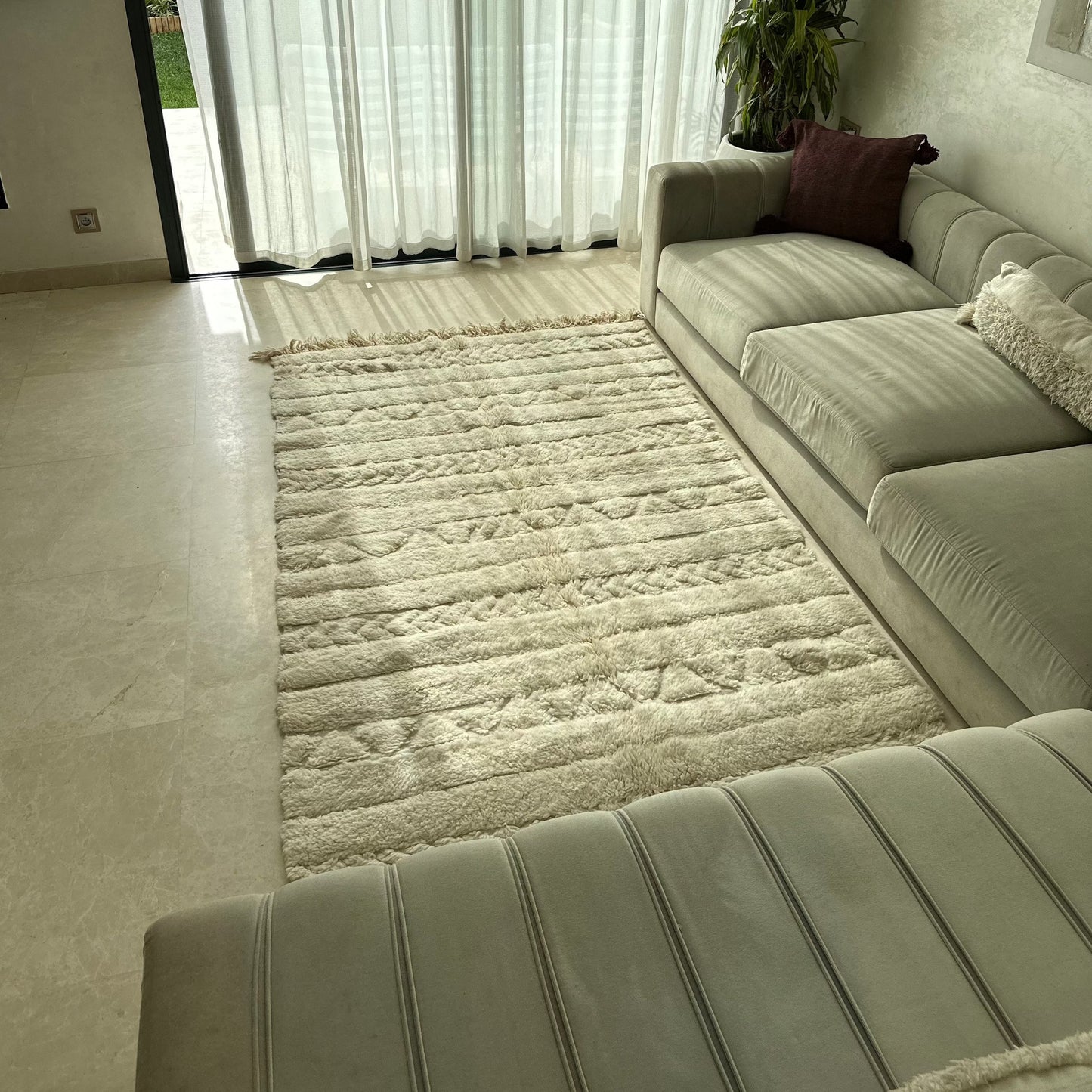 Beni Ouarain cream carpet - 2.50m / 1.52m