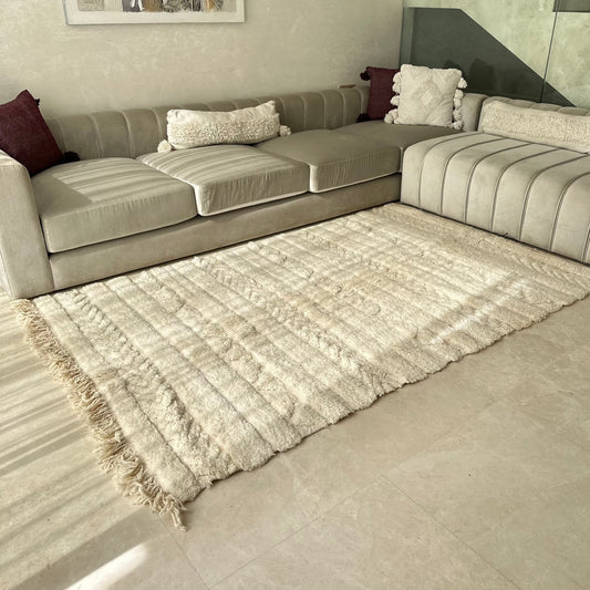 Beni Ouarain cream carpet - 2.50m / 1.52m